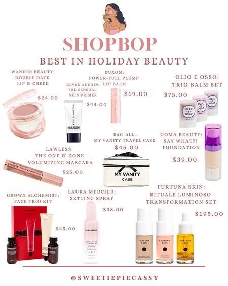 Shopbop: Best of the Holiday Season🛍️

Some of my favourite ShopBop beauty finds! All affordable, and a great gift guide for friends & family who are beauty & style fanatics! We also have a an in app sale starting on the 20th so keep your eyes peeled! Make sure to check out my Gift Guide product highlight for more of my seasonal favourites!💫

#LTKHoliday #LTKGiftGuide

#LTKbeauty #LTKCyberWeek #LTKfindsunder100