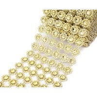 Gold Diamond Bling Mesh Rhinestone Ribbon Wrap Wrap, Wedding Decoration Roll, Gift Supplies, 4 in X 10 Yard | Etsy (US)
