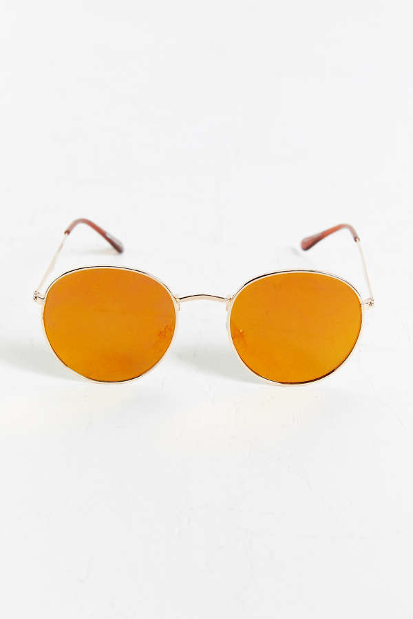 Metal Flat Lens Round Sunglasses | Urban Outfitters US