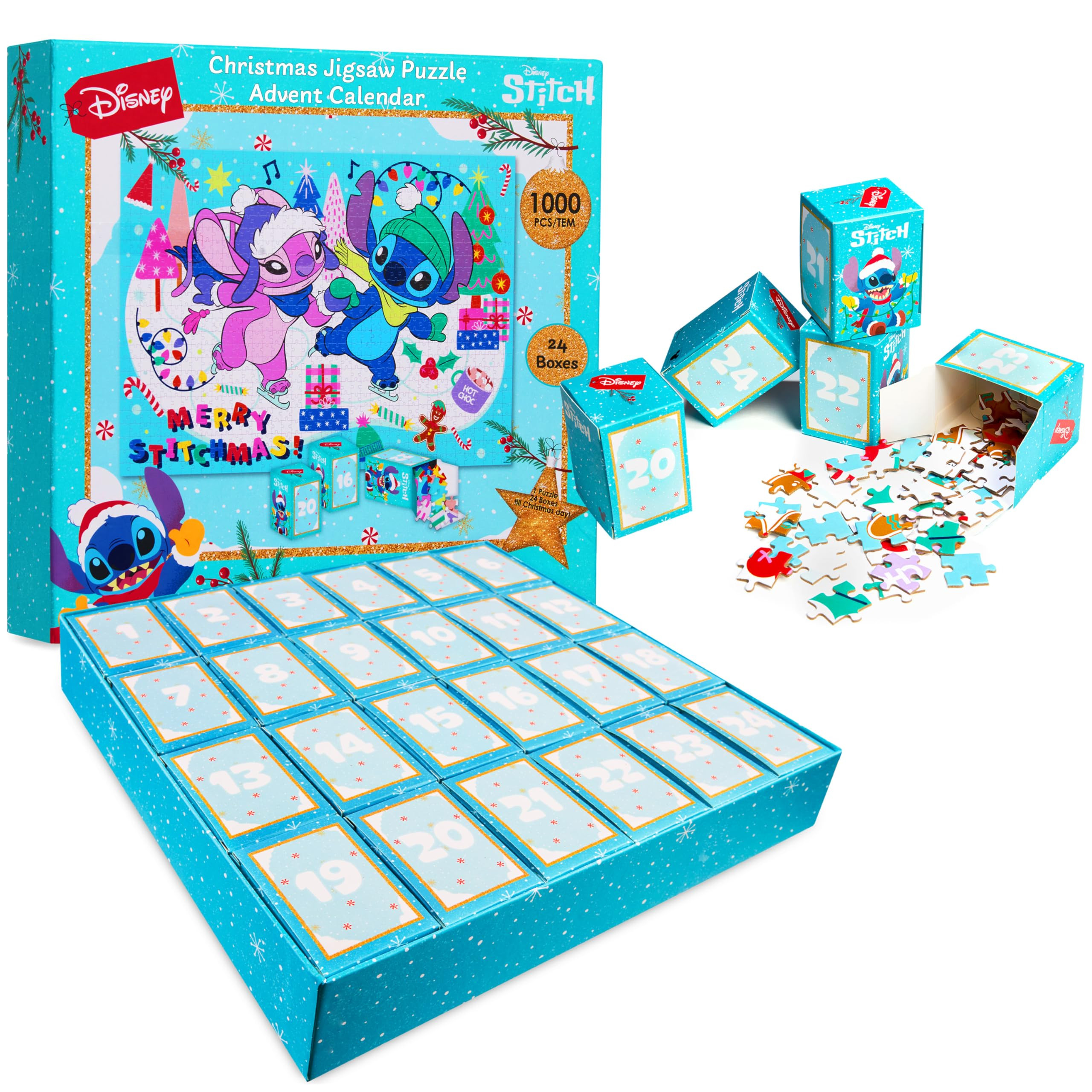 Disney Stitch Puzzle Advent Calendar 2025 for Kids, Teens, Adults, Christmas Countdown Calendar w... | Amazon (US)