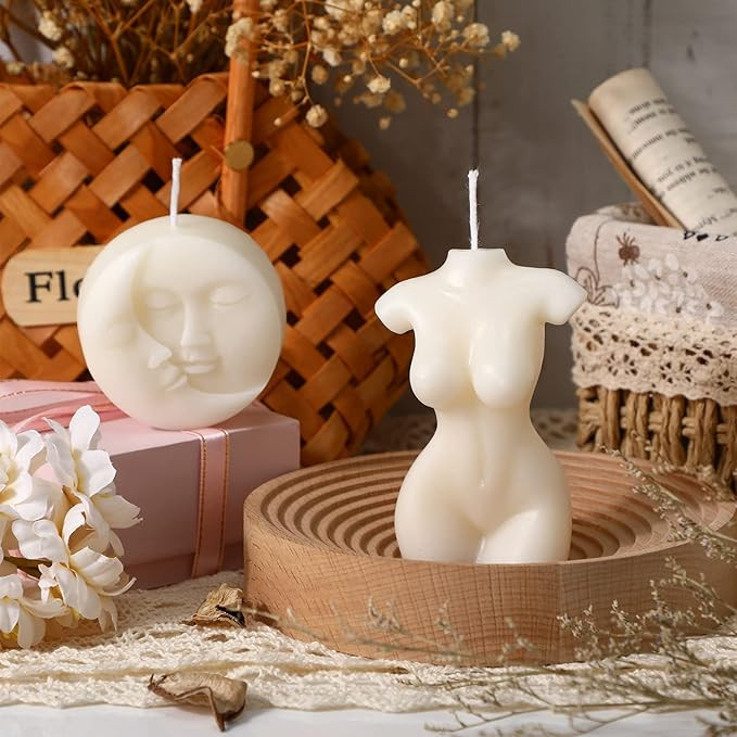 2 Pieces Bubble Cube Scented Candle S Shape Twist Aesthetic Soy Wax Candle Minimalist Geometric W... | Amazon (US)