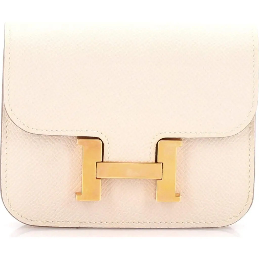 Pre-Owned Hermes Constance Slim Wallet Epsom in Craie at Nordstrom | Nordstrom