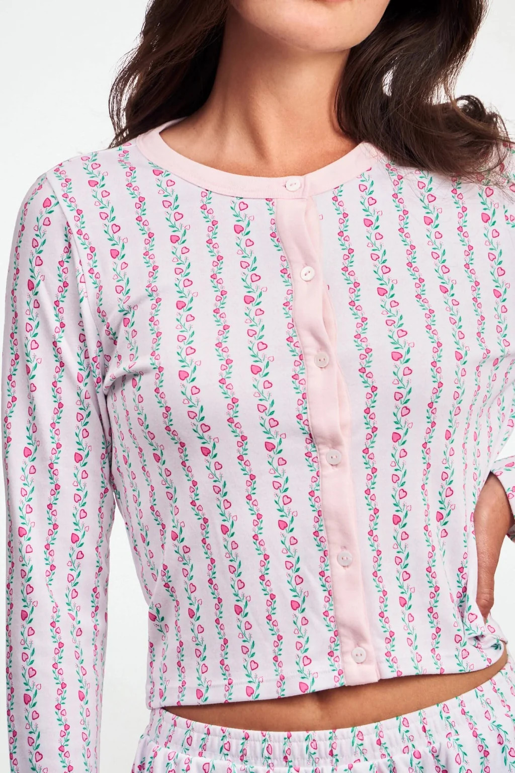 Hearts Vine Nessa Cardigan | Roller Rabbit