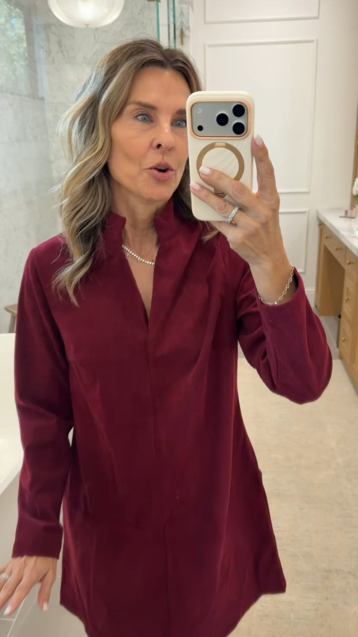 I’m 5’6
-red corduroy dress size XS
-boots TTS

Helping women in midlife elevate their everyday style with chic, wearable outfits at a mix of high and low price points. I share what to wear over 50, casual everyday outfits, elevated basics, polished wardrobe staples, current trends, and easy outfit ideas that feel comfortable, modern, and always chic. Think effortless midlife style, high-low fashion, everyday outfit inspiration, and pieces you’ll actually want to wear on repeat.