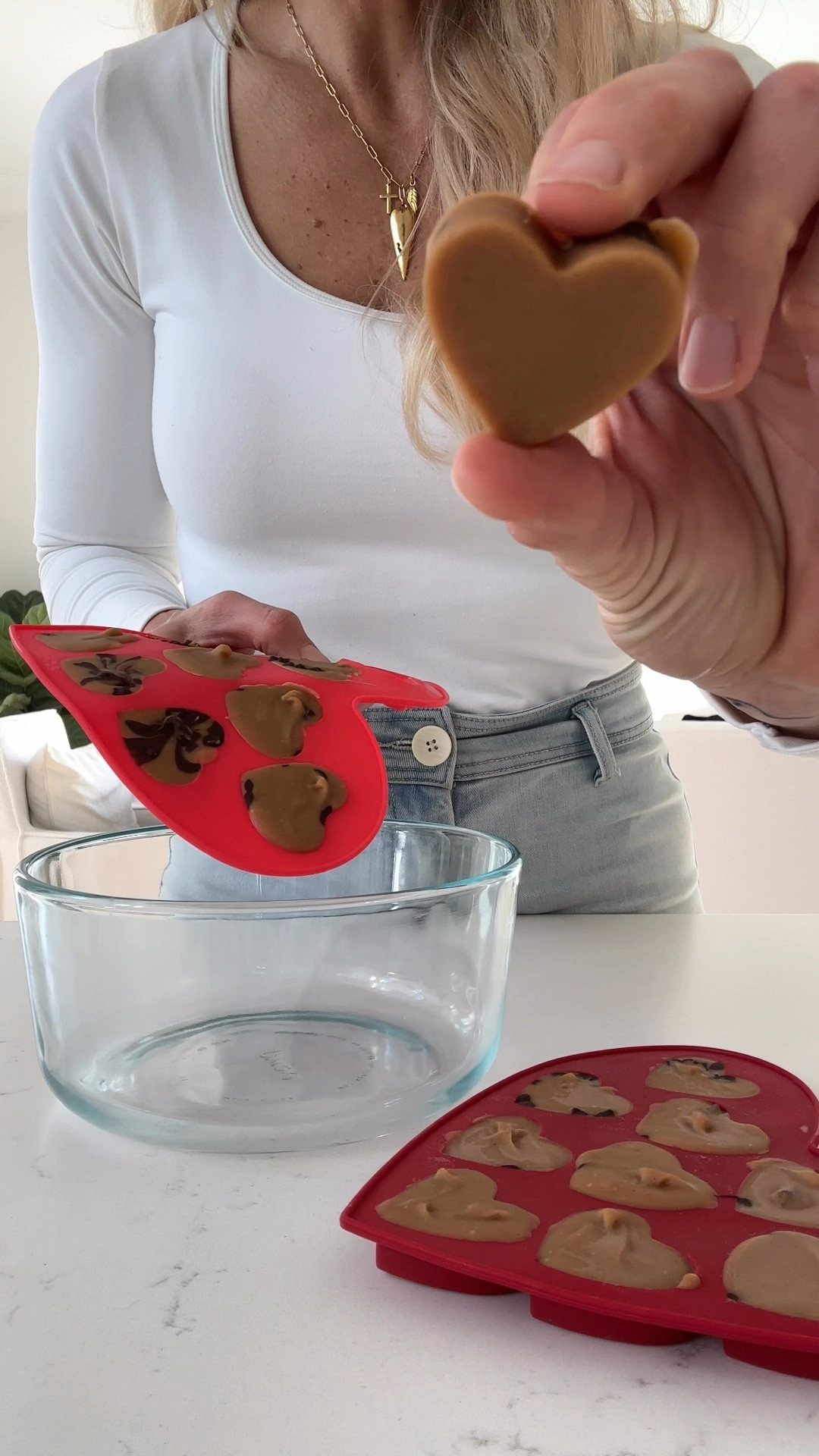 I had to share these heart molds with you so you can make this delicious recipe for Valentine’s Day! I also wanted to include my favorite comfy jeans, top and this necklace my children gifted me 🥰 head to freshfitKate on IG for the recipe 

#LTKFindsUnder100 #LTKGiftGuide #LTKHome