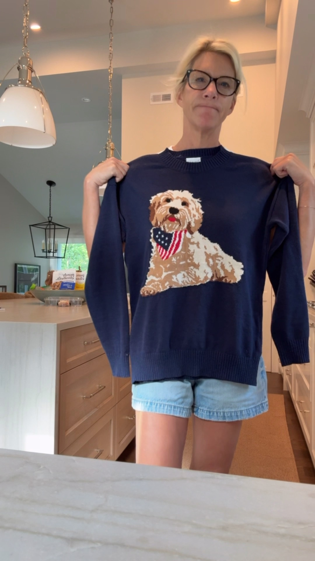 Perfect 4th of July sweater!!  Looks just like my dog, rover 🐶

#LTKootd #LTKOver40 #LTKSaleAlert