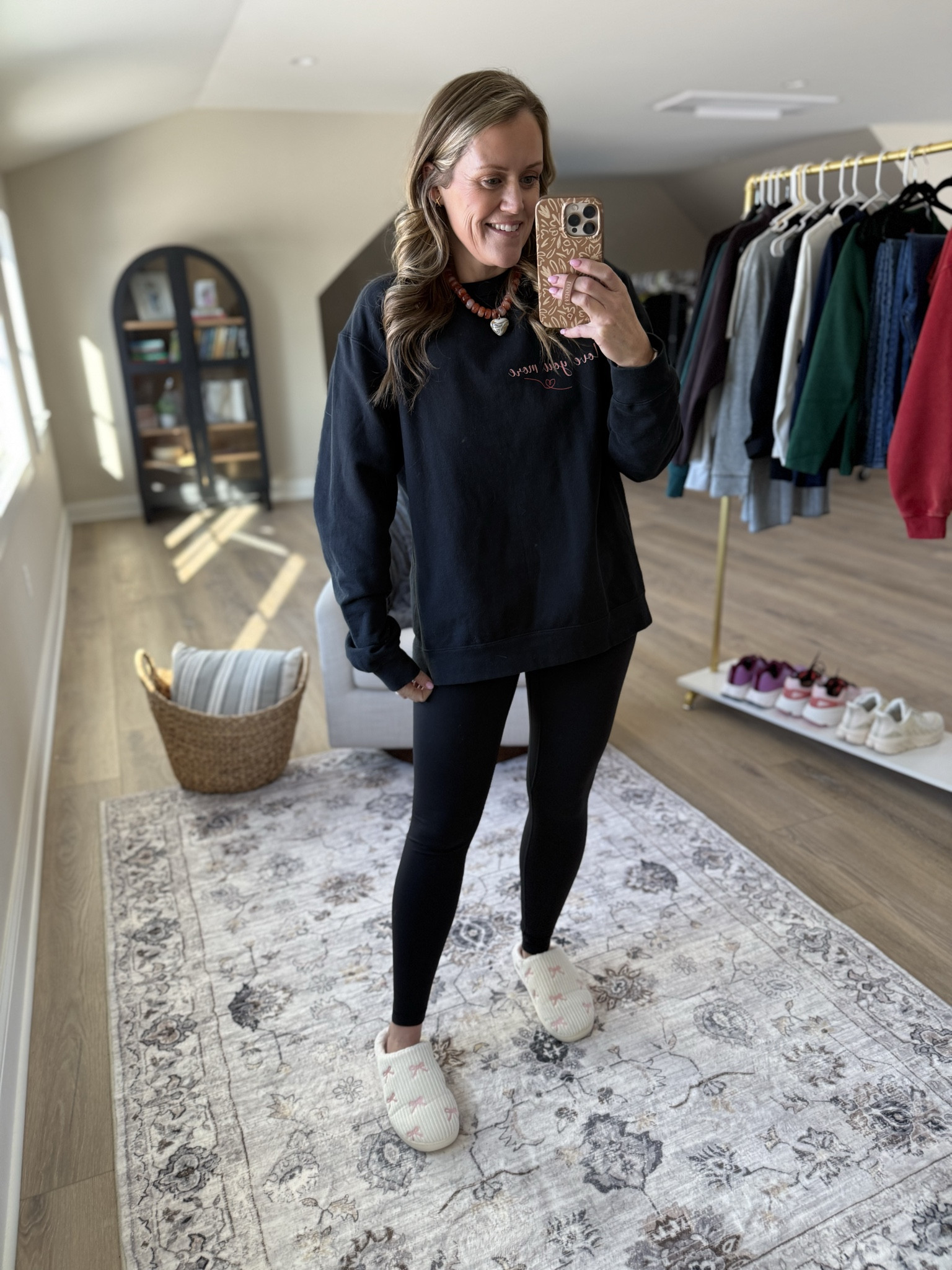 Valentine’s Day
Sweatshirt
Leggings 
Slippers 
Amazon 
Mom outfit 
OOTD 

#LTKmomlife #LTKootd #LTKdayinmylife