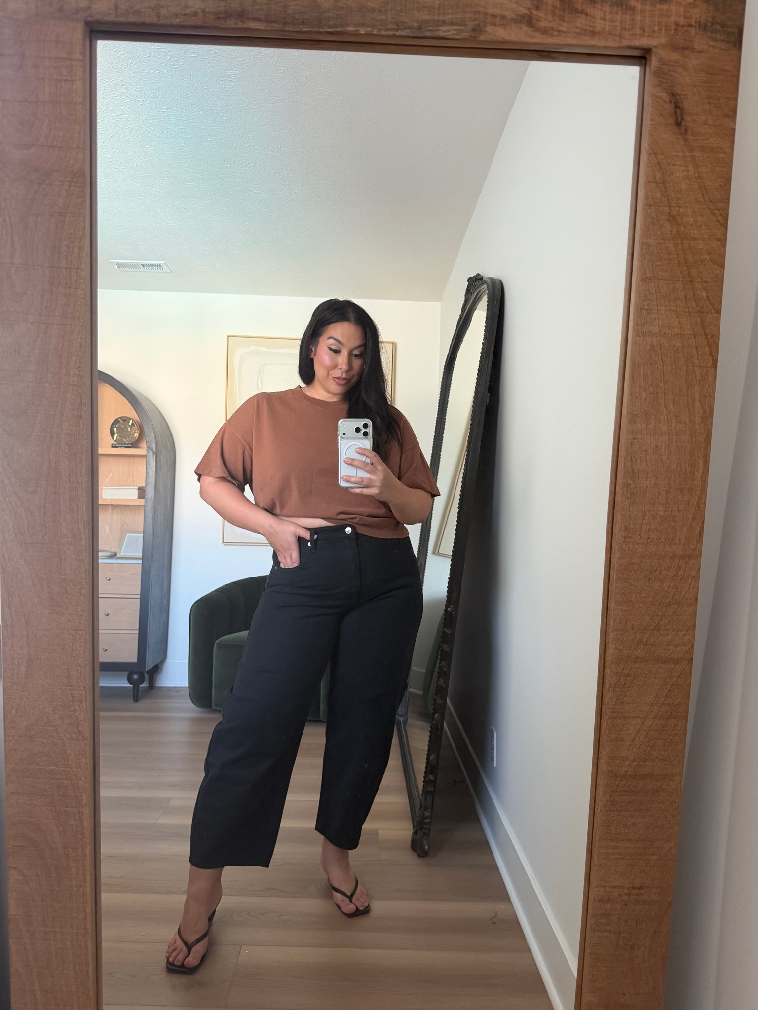Love this black denim with this tee! Tops: XL Dresses: XL & 14 Bottoms: 16 target fashion, target finds, target barrel jeans, target dresses, sundress, maxi dress

#LTKSeasonal #LTKMidsize