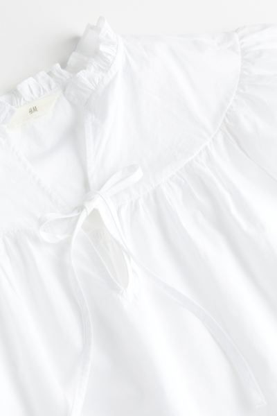 Flutter-sleeved Poplin Blouse | H&M (US + CA)