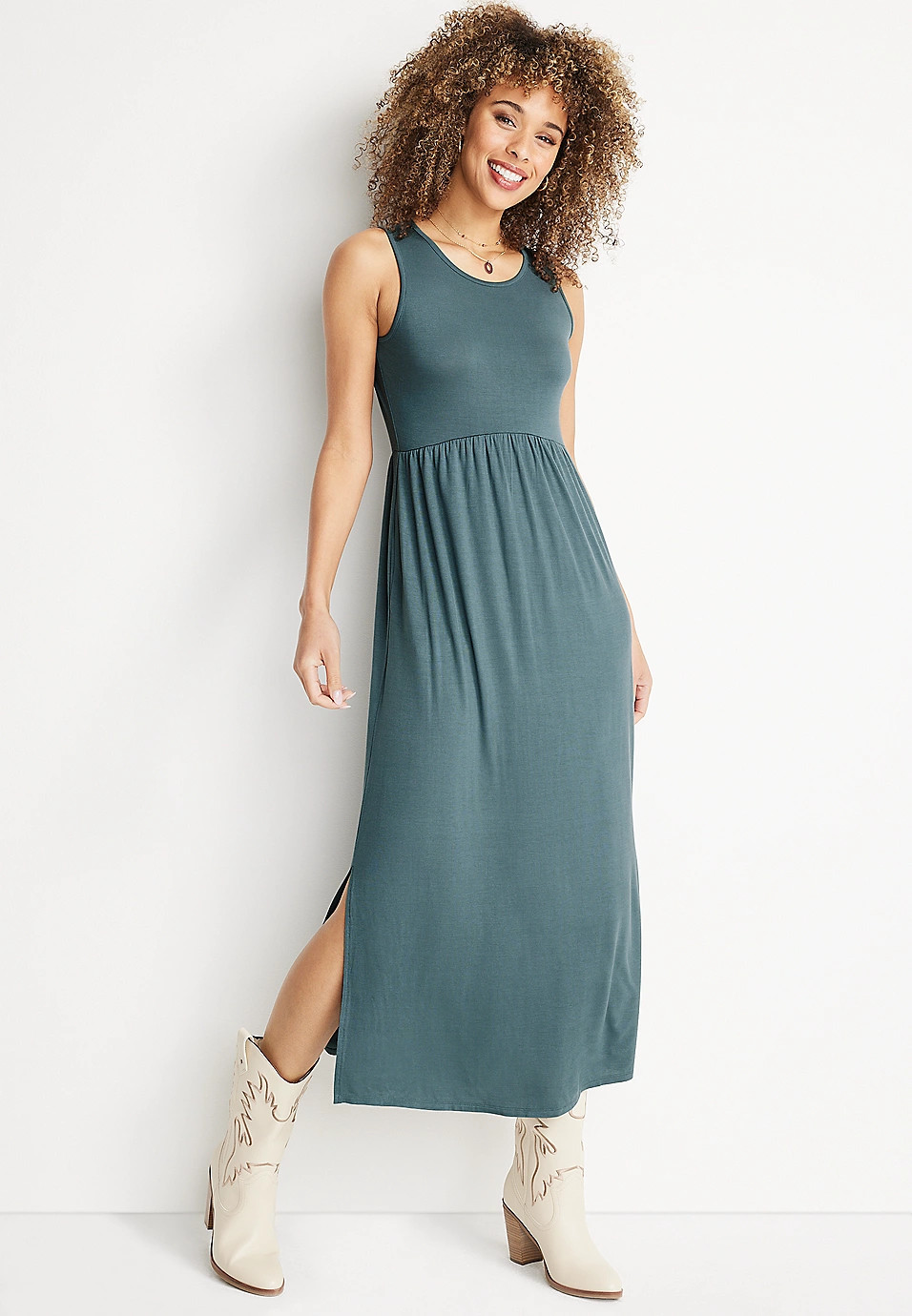 24/7 Empire Waist Maxi Dress | Maurices