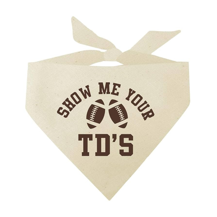 Show Me Your TD's Dog Bandana | 100% Cotton Adjustable Triangle | Made in USA | Football | Sports... | Amazon (US)