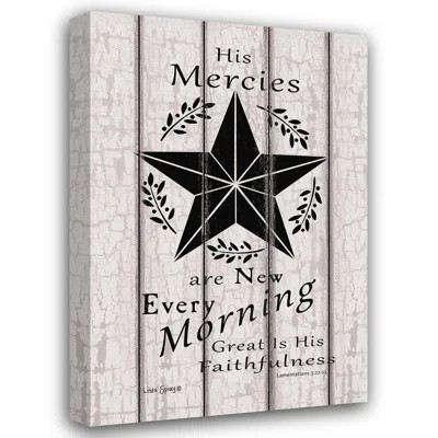 Ophelia & Co. Spivey, Linda Gallery Wrapped Canvas Art Titled: His Mercies are New Every Morning | Wayfair North America