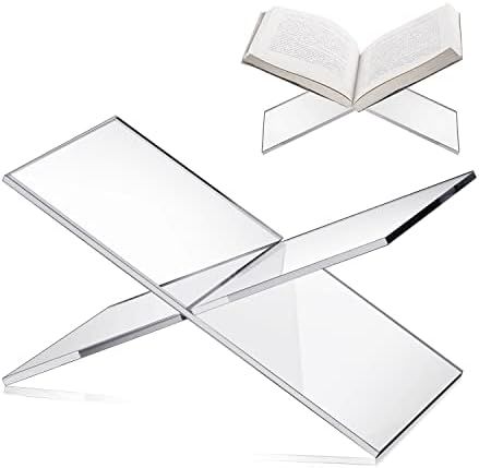 Acrylic Book Holder, 2 Pieces Clear Acrylic Open Book Display Stand Reading Book Holder for Open and | Amazon (US)