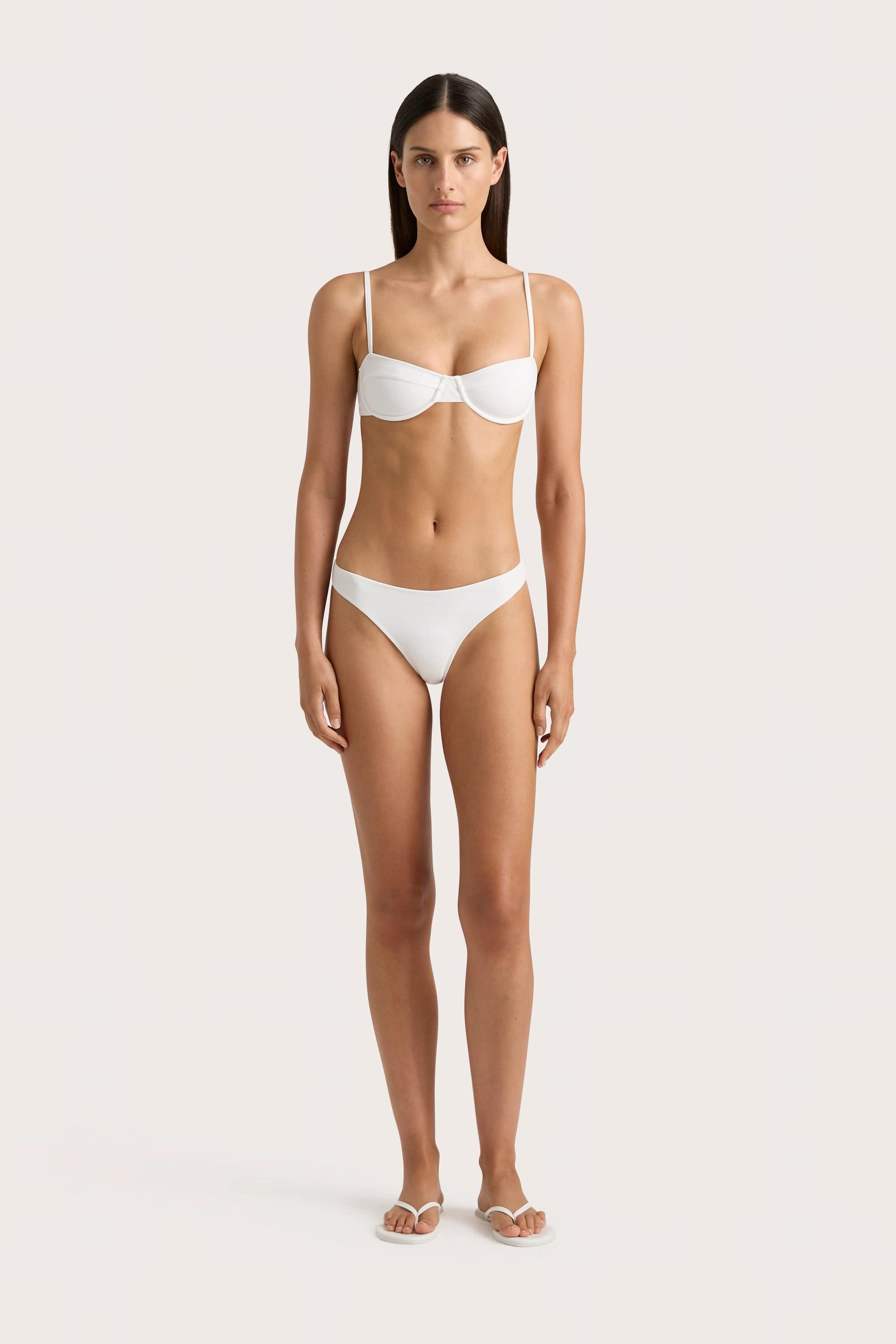 Farrah Bikini Top White, S / White | Faithfull (AU)
