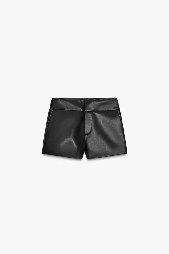 FAUX LEATHER MINI SHORTS | Zara UK