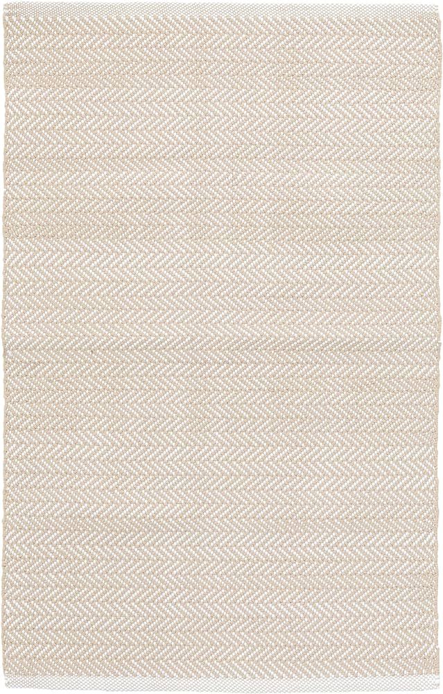 Dash & Albert Herringbone Linen/White Handwoven Indoor/Outdoor Rug, 2 X 3 Feet, Neutral/White Geo... | Amazon (US)
