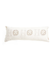 14x36 Hoho Embroidered Text Cotton Pillow | Marshalls