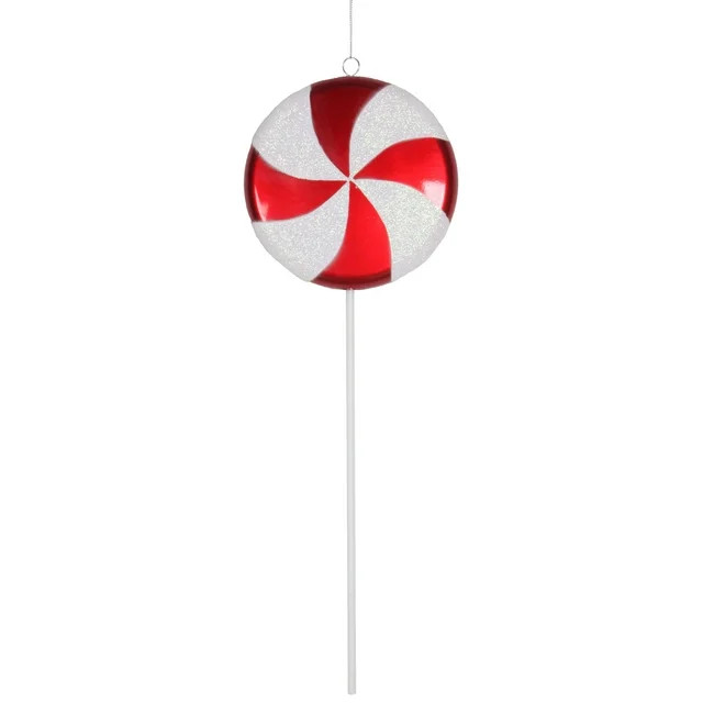 Vickerman 17" Red-White Candy Lollipop Christmas Ornament - Walmart.com | Walmart (US)