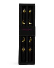 set of 2 11in star and moon taper candles | TJ Maxx