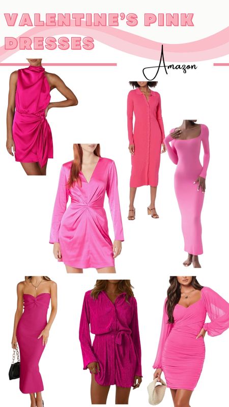 Valentine’s Day pink dresses from amazon! Skims dupe dress, long sleeve dress, v day dresses

#LTKfindsunder50 #LTKSeasonal #LTKstyletip