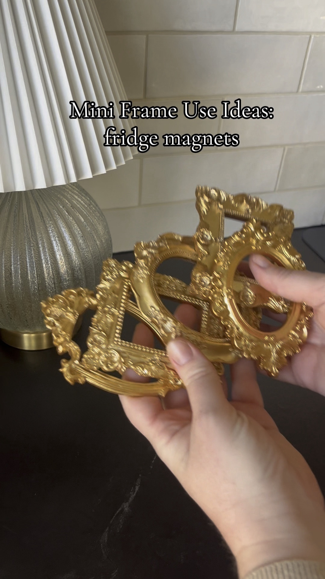 I know, i know. Fridge magnets arent exactly “stylish” but, with 3 kids in school, we have a lot of papers with info that need to be easily seen. I wanted to be able to have a pretty magnet to use. Adding in some of my favorite photos of our family into these! #miniframes #diyfridgemagnets #fridgegallery 