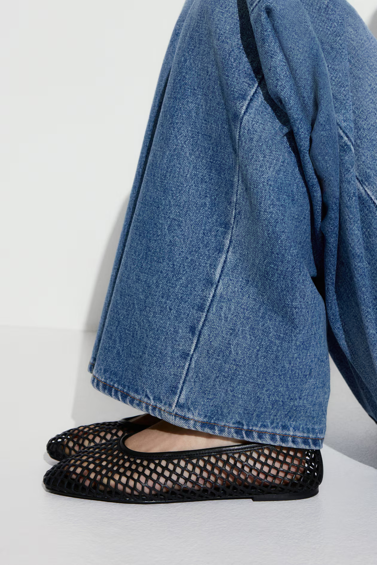 Perforated leather ballet pumps | H&M (UK, MY, IN, SG, PH, TW, HK)