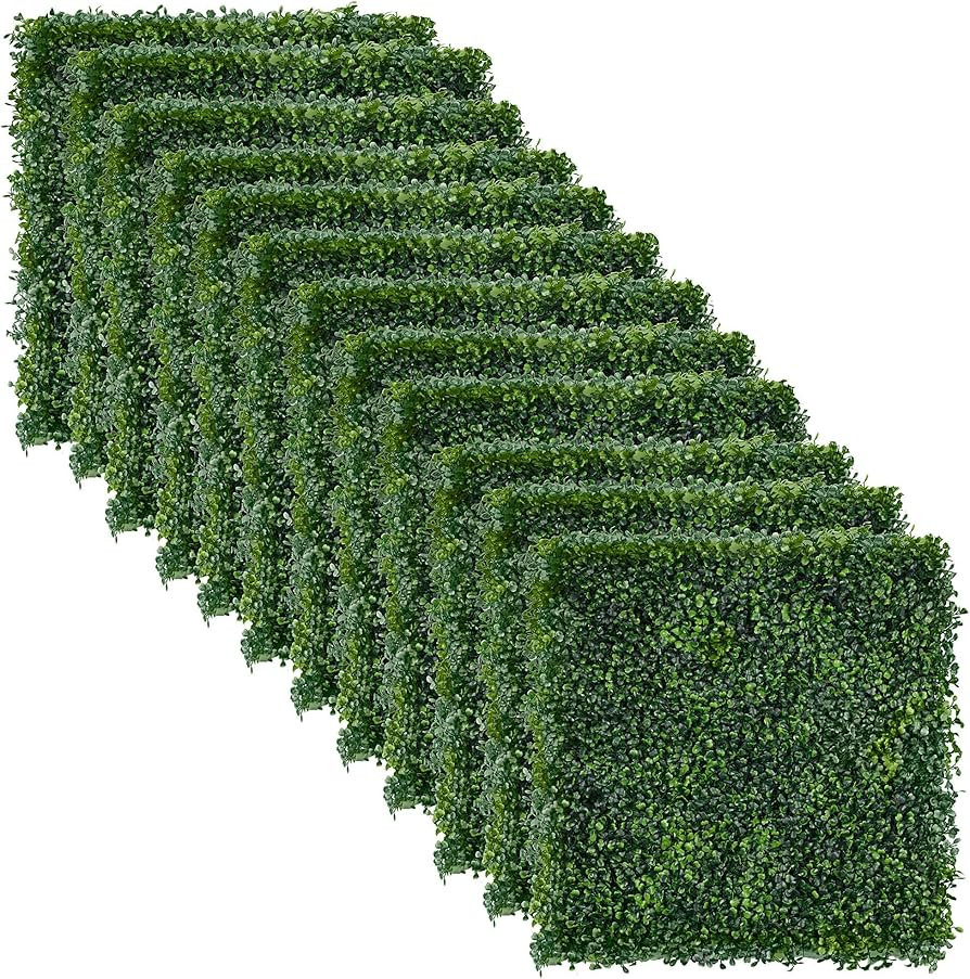 A & R 12 PCS 20"x20" Artificial Grass Wall - UV Protected Boxwood Hedge Wall Panels - Suits for A... | Amazon (US)