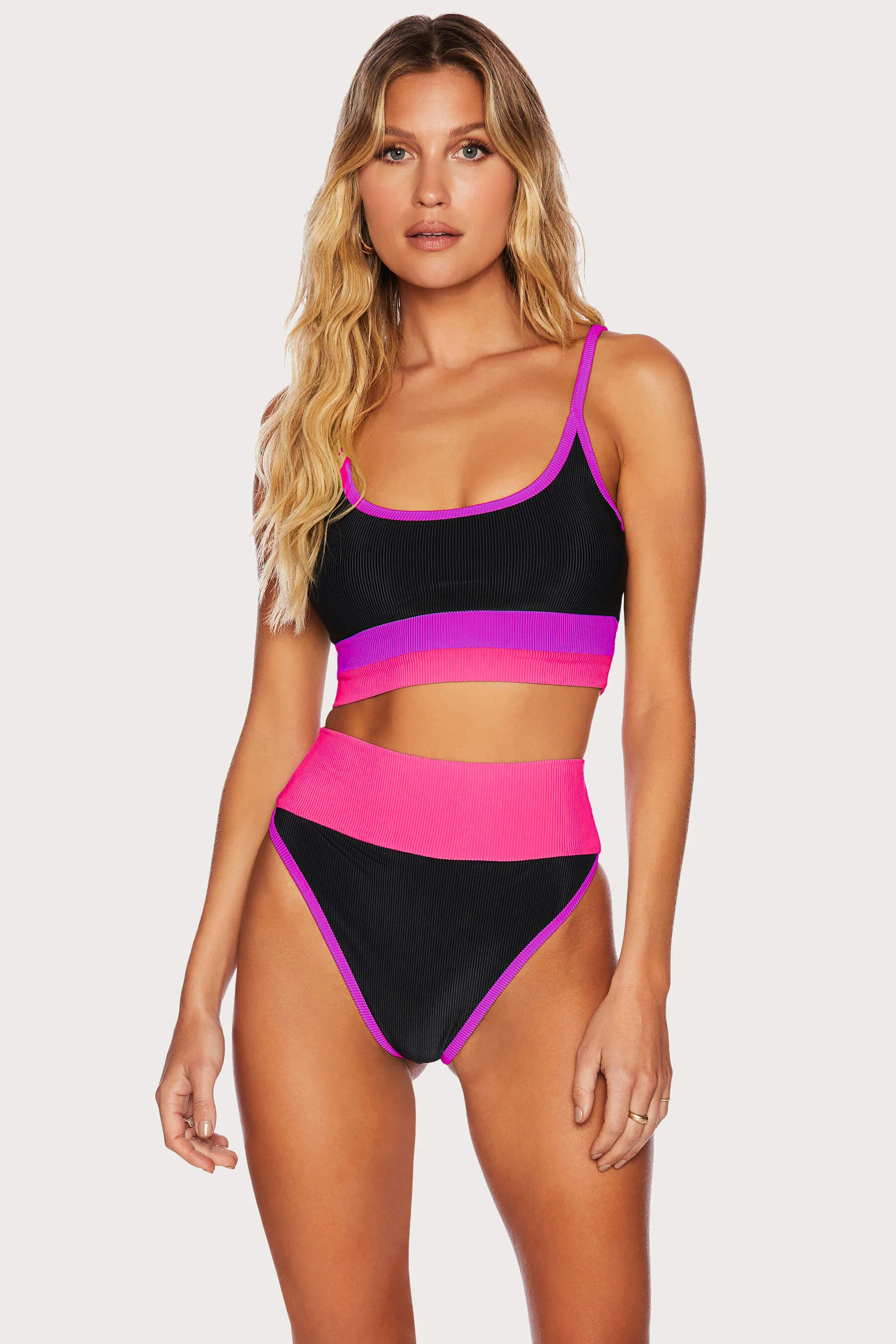 Eva Swim Top Vivid Violet Colorblock | Bikini Top | Beach Riot | Beach Riot