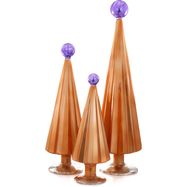 Pleated Tree, Mango Purple Set of 3 | Maisonette