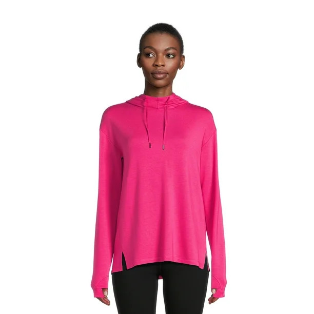 Athletic Works Women's French Terry Mock Neck Hoodie, Sizes XS-XXXL | Walmart (US)