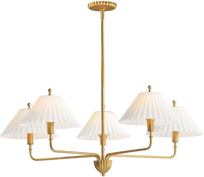 Maxim Kismet 5 Light Oversized Chandelier with Gold Leaf Finish | Amazon (US)