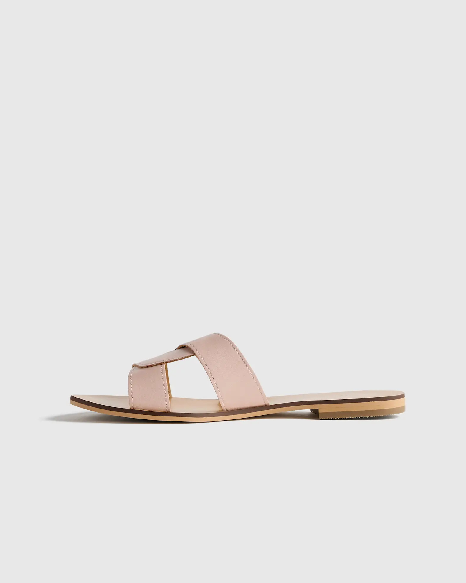 Italian Leather Cutout Slide Sandal | Quince