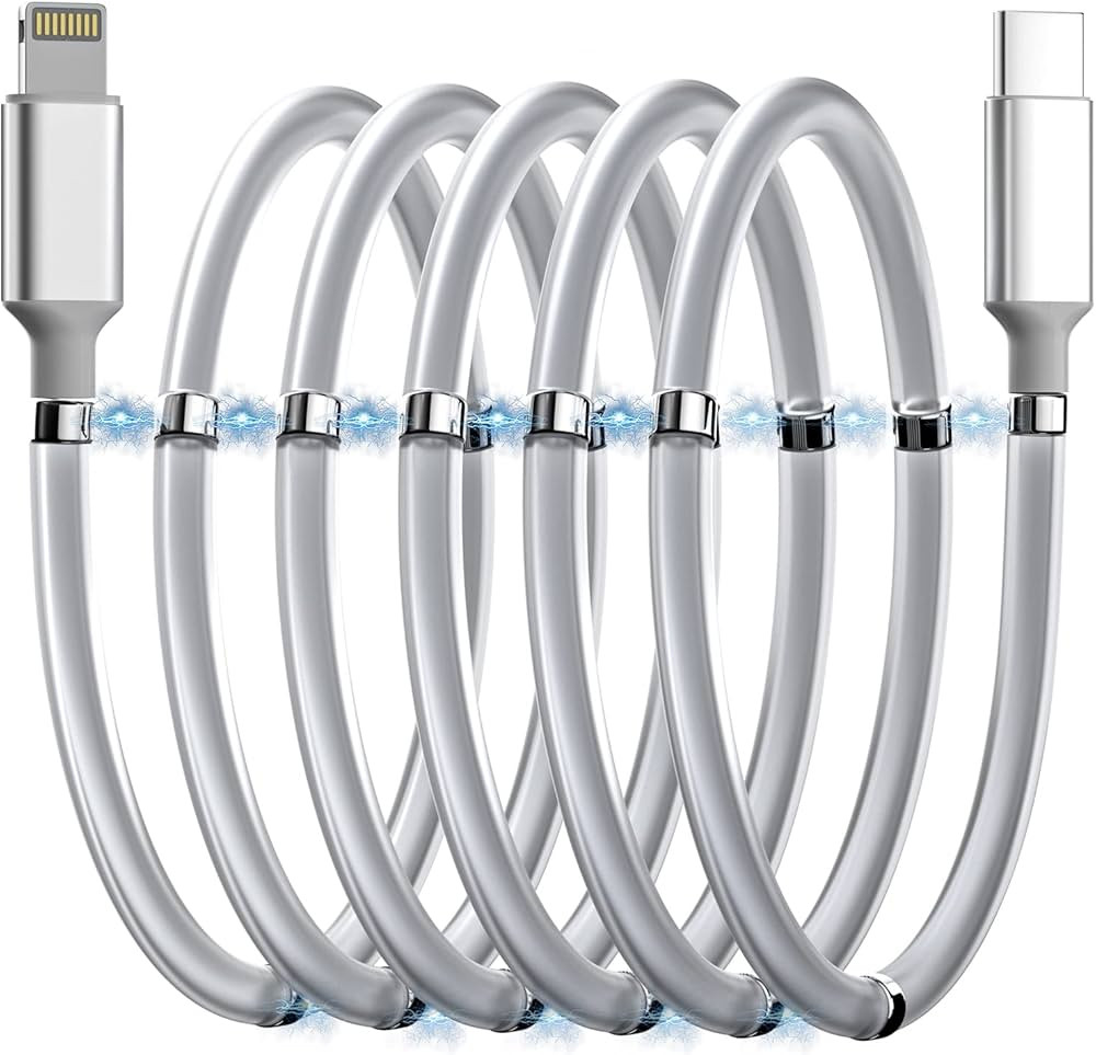 AICase Magnetic Type C to Lightning iPhone Cable Type C Super Organized Charging Magnetic Absorpt... | Amazon (US)
