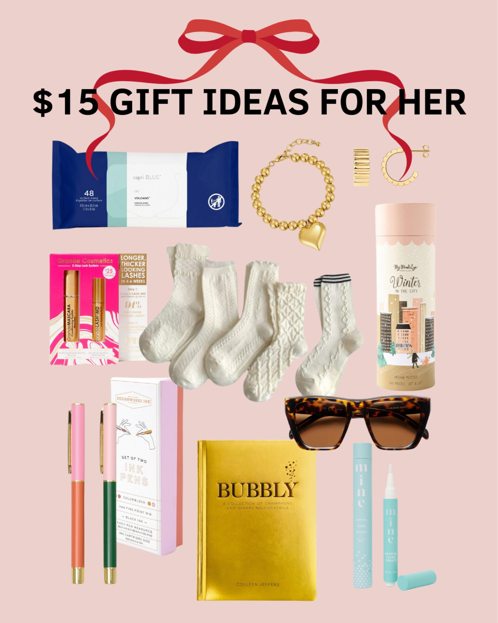 Discover the perfect gift for her without overspending with our curated selection of gift ideas for $15 and under. Whether it’s for a birthday, holiday, or any special occasion, these budget-friendly and thoughtful gifts are ideal for your sister, mother, mother-in-law, best friend, girlfriend, boss, or co-worker. From stylish jewelry to delightful beauty products, find the perfect present that shows you care without breaking the bank. These affordable treasures are also great for Christmas stocking stuffers, birthday surprises, or just because. Make her day extra special with these wonderful and wallet-friendly gift options! 

#LTKGiftGuide #LTKFindsUnder50 #LTKSeasonal