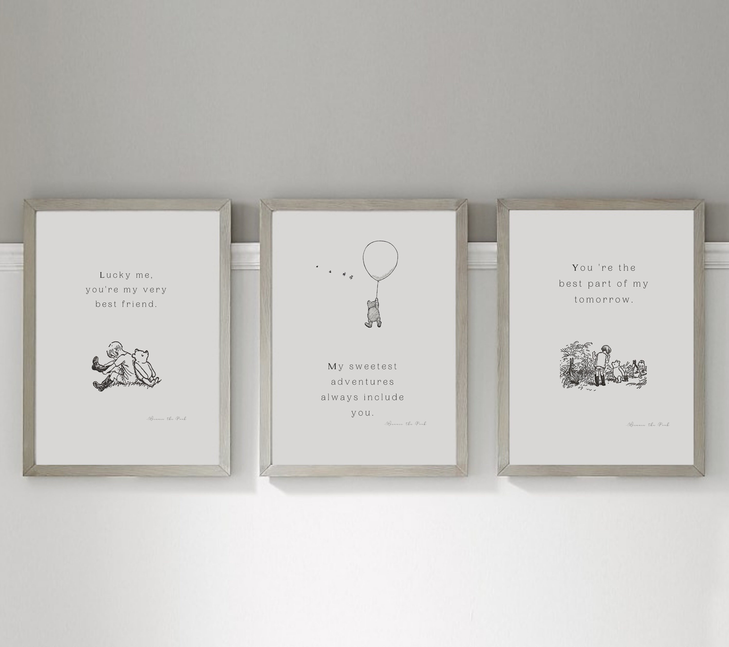 Winnie the Pooh Quotes Set of 3 Prints  Instant Download  | Etsy | Etsy (US)