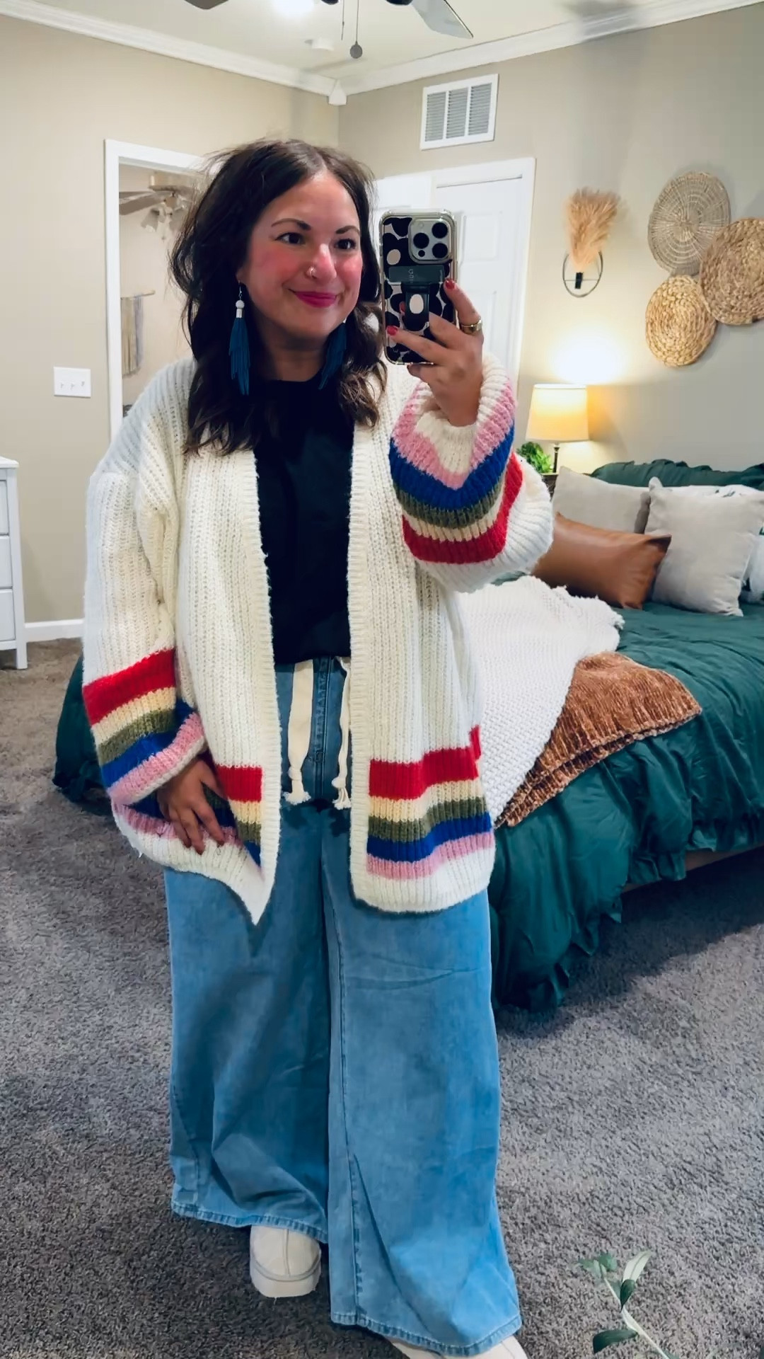 A classic cardigan with a pop of fun 🎨 loving the striped detail on this Amazon find—easy to dress up or down.

slippers: fit true to size // wearing a 5
jeans: fit true to size // wearing a large
bubble tee: fits true to size // wearing a large
cardigan: fits true to size // wearing a large 

 

#LTKootd #LTKMidsize #LTKWorkwear