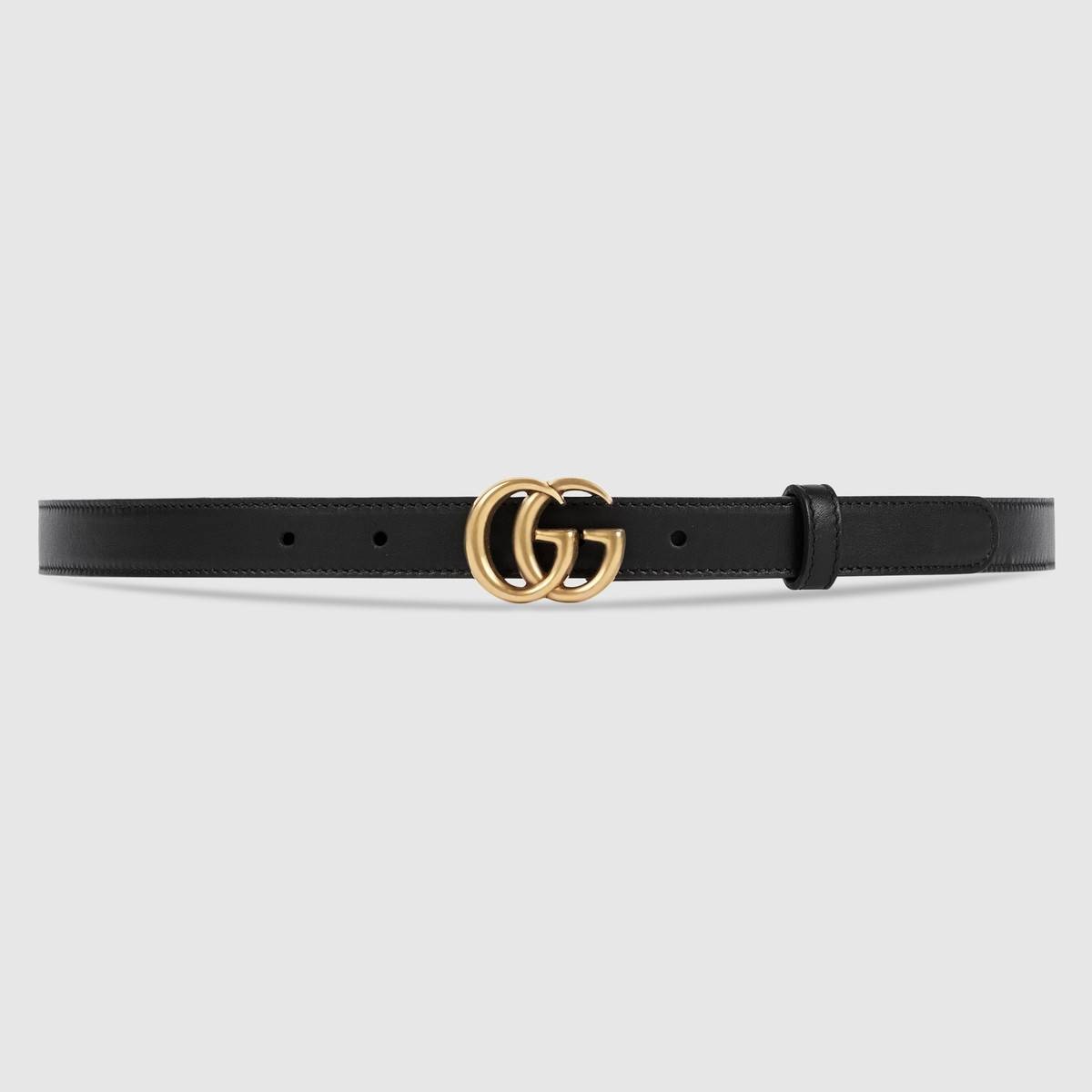 Leather belt with Double G buckle | Gucci (US)