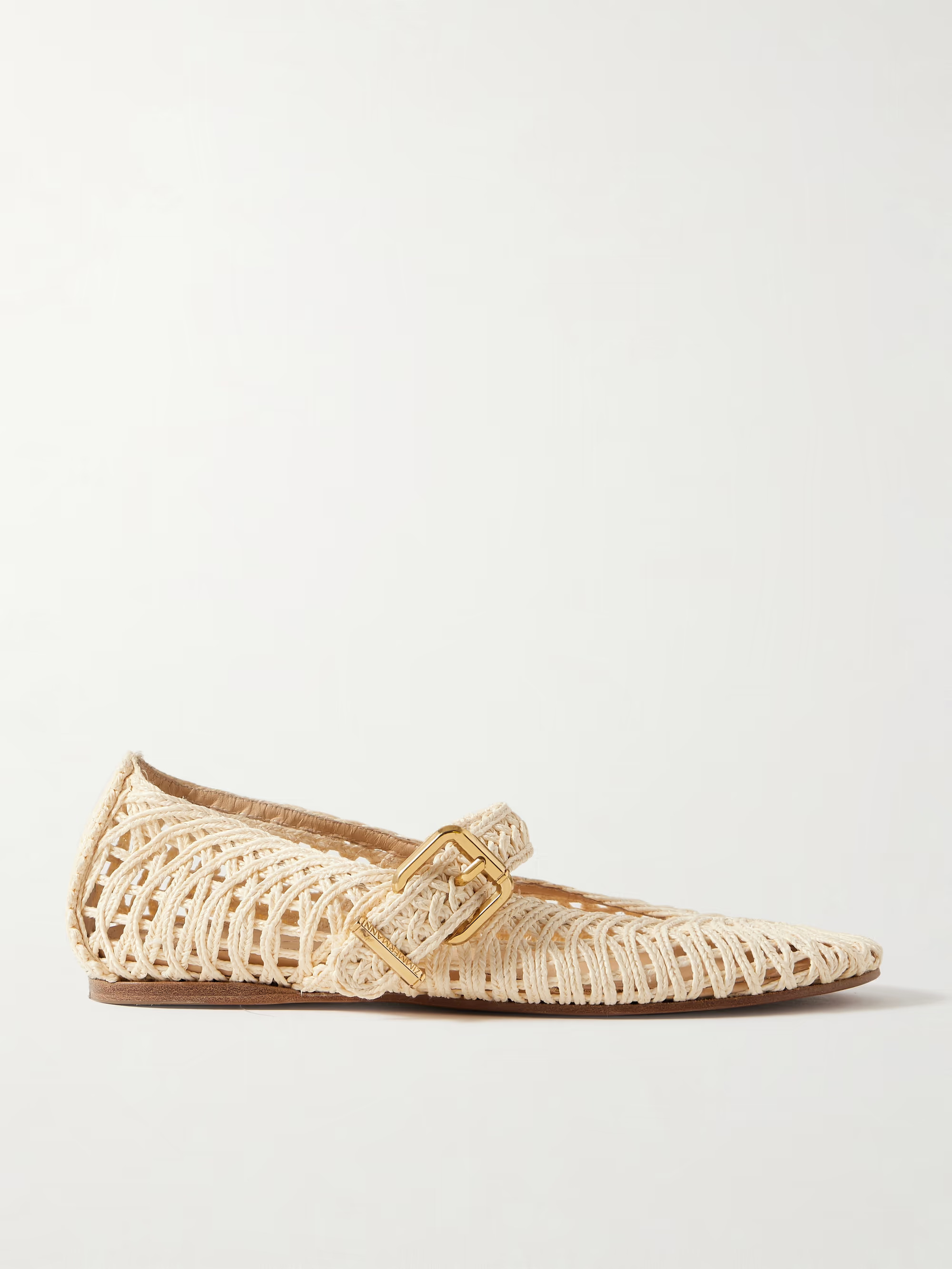 Gleam woven raffia ballet flats | NET-A-PORTER APAC