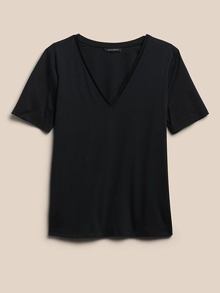 Luxe Touch V-Neck T-Shirt | Banana Republic (US)