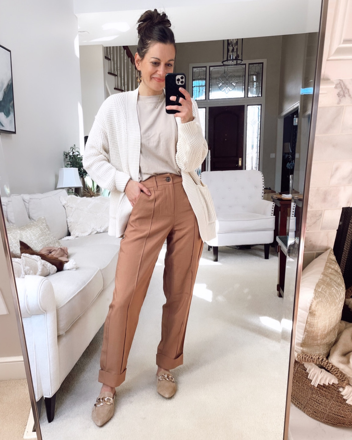 Target work pants (true to size to big), Target tee (true to size to big, I sized down), target cardigan (true to size wearing a small) 

Teacher outfit, workwear, Target style, Target finds 

#LTKstyletip #LTKworkwear #LTKunder50