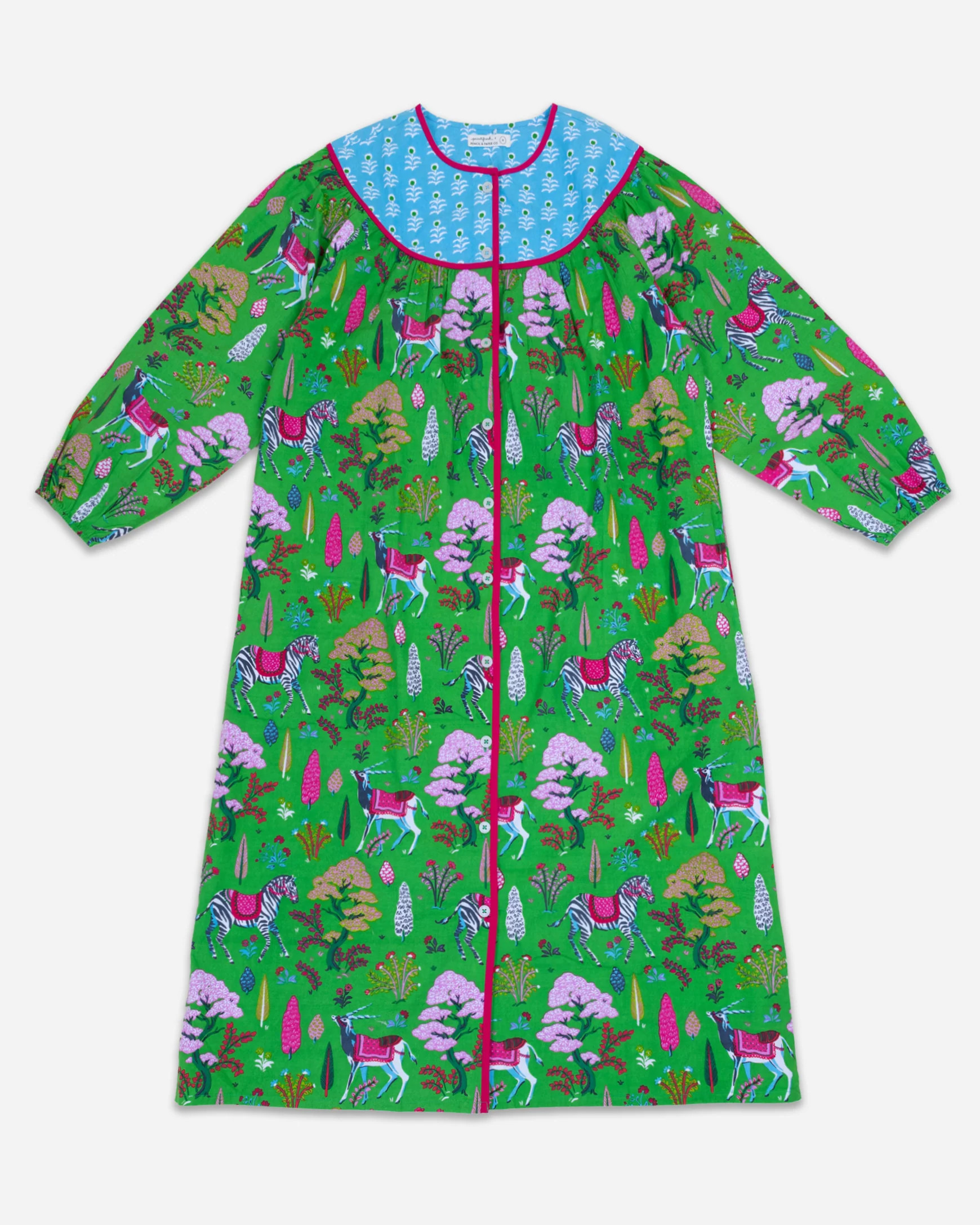PF x Pencil + Paper Co. Antelope's Forest - Day-to-Nightgown - Emerald | Printfresh