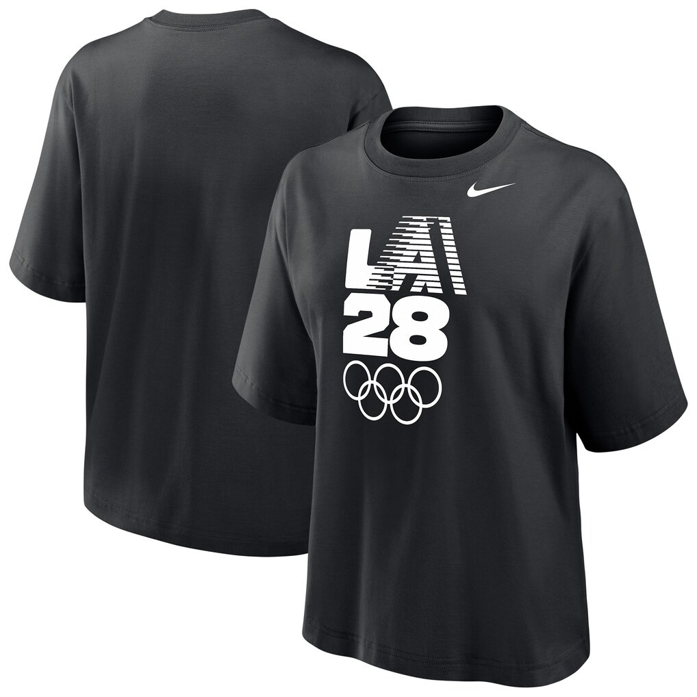 LA28 Summer Olympics Nike Women's Script Logo Boxy T-Shirt - Cream | Fanatics