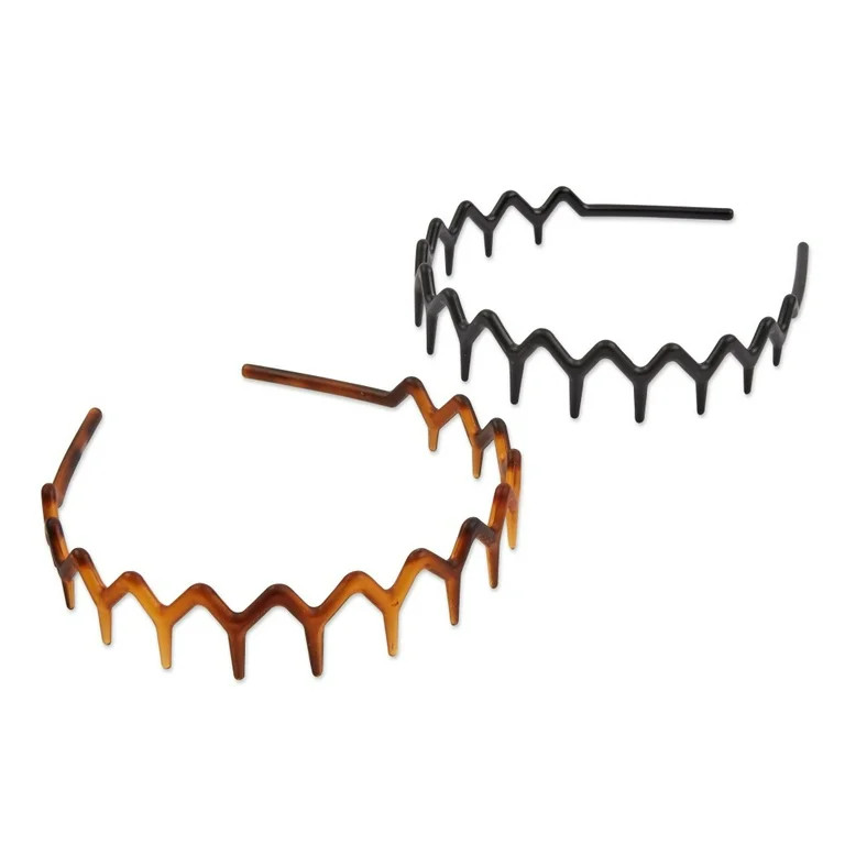 Scunci Effortless Beauty Teethcomb Headband, Multicolor, 2 Count | Walmart (US)