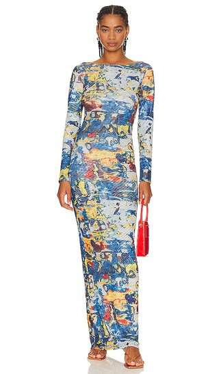 Andrea Dress in Ink Print | Revolve Clothing (Global)