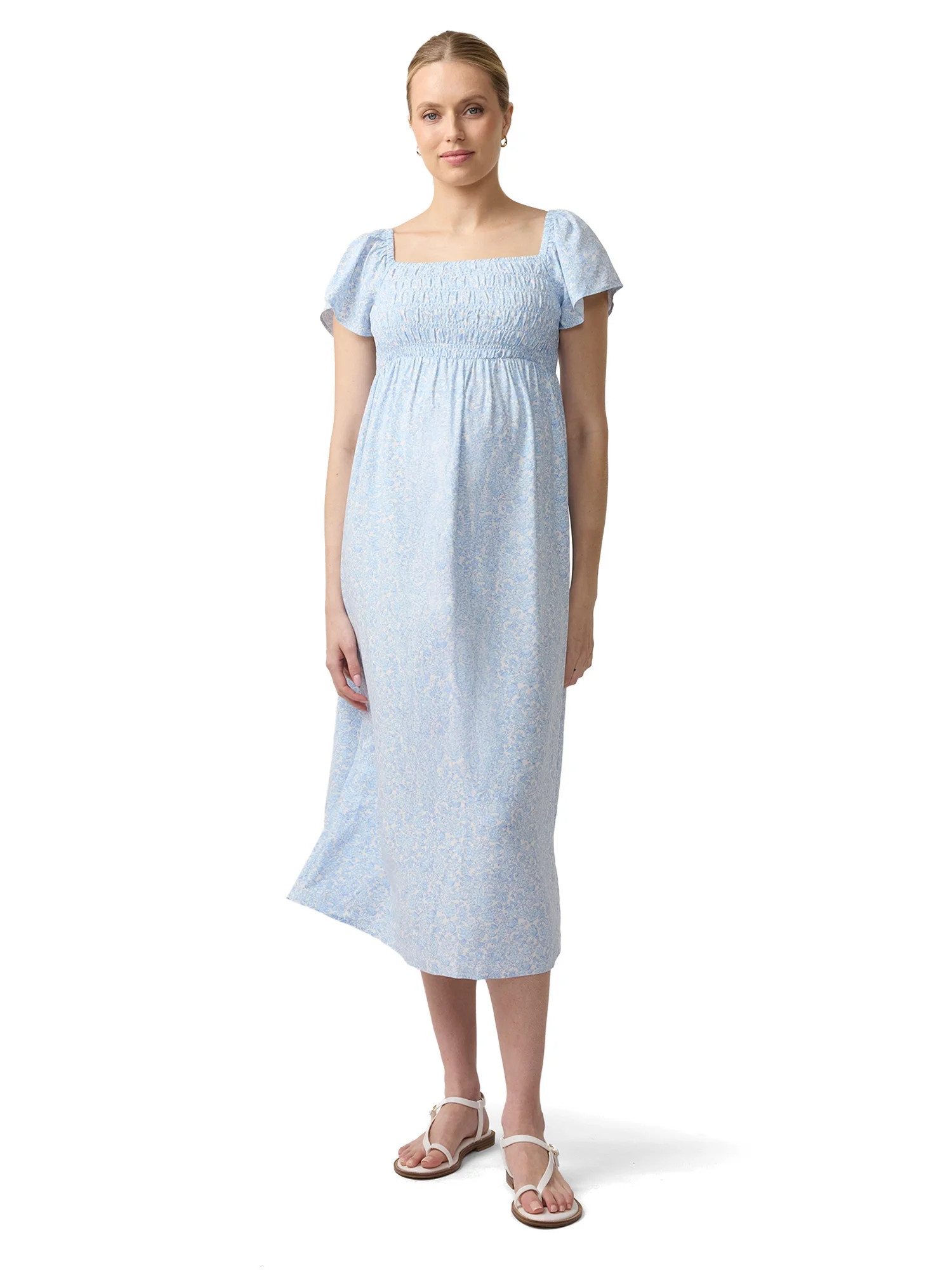 Ingrid & Isabel For Every Belly Women's Maternity Smocked Woven Dress, Sizes S-XXL | Walmart (US)