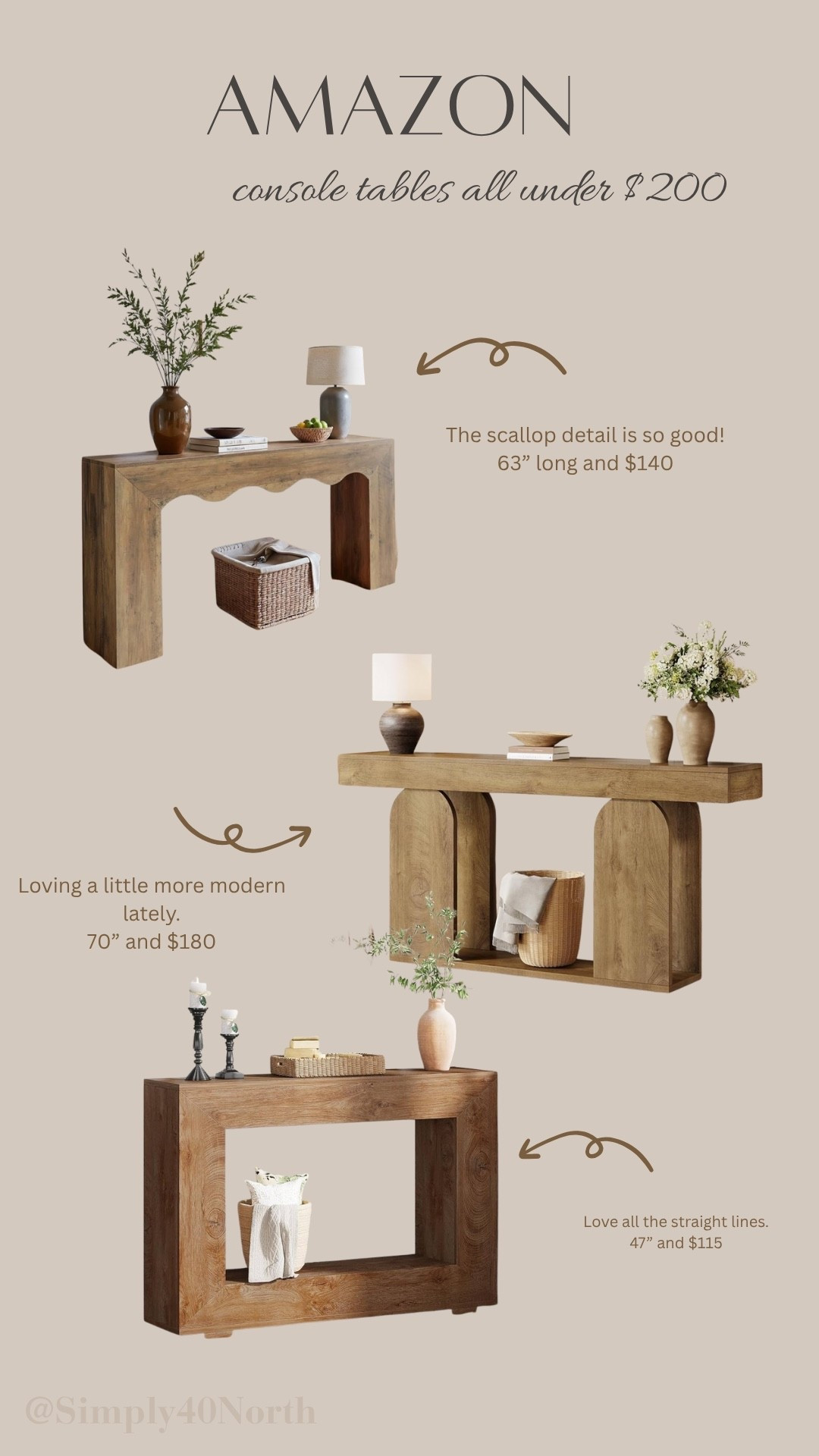 Console tables I am loving on Amazon.  All three under $200.

#LTKHome