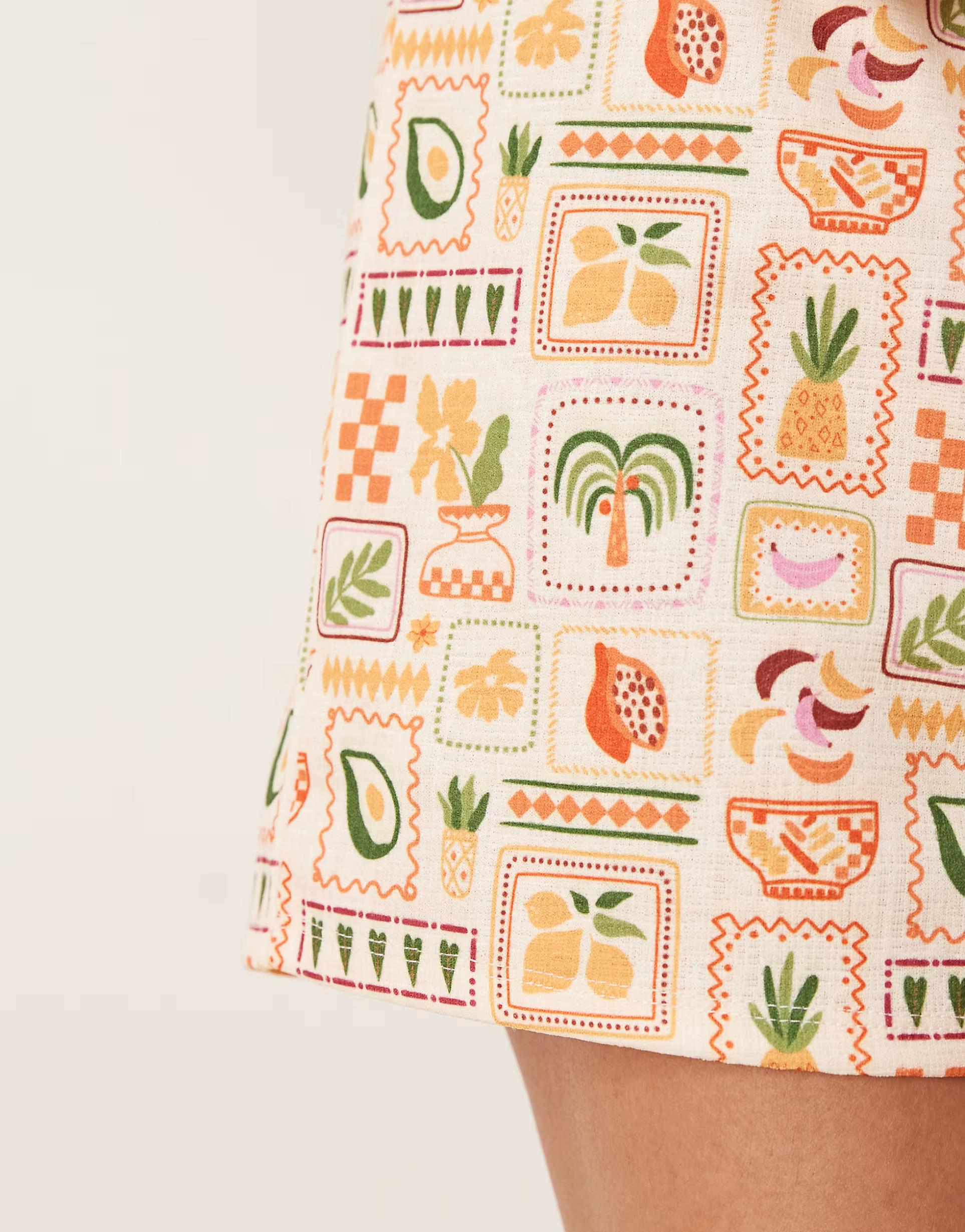 ASOS DESIGN mini short co-ord in palm tree holiday print | ASOS (Global)