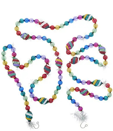 Christopher Radko Shiny Brite Vivid Vintage Glass Bauble Tinsel Tree Garland | Dillard's
