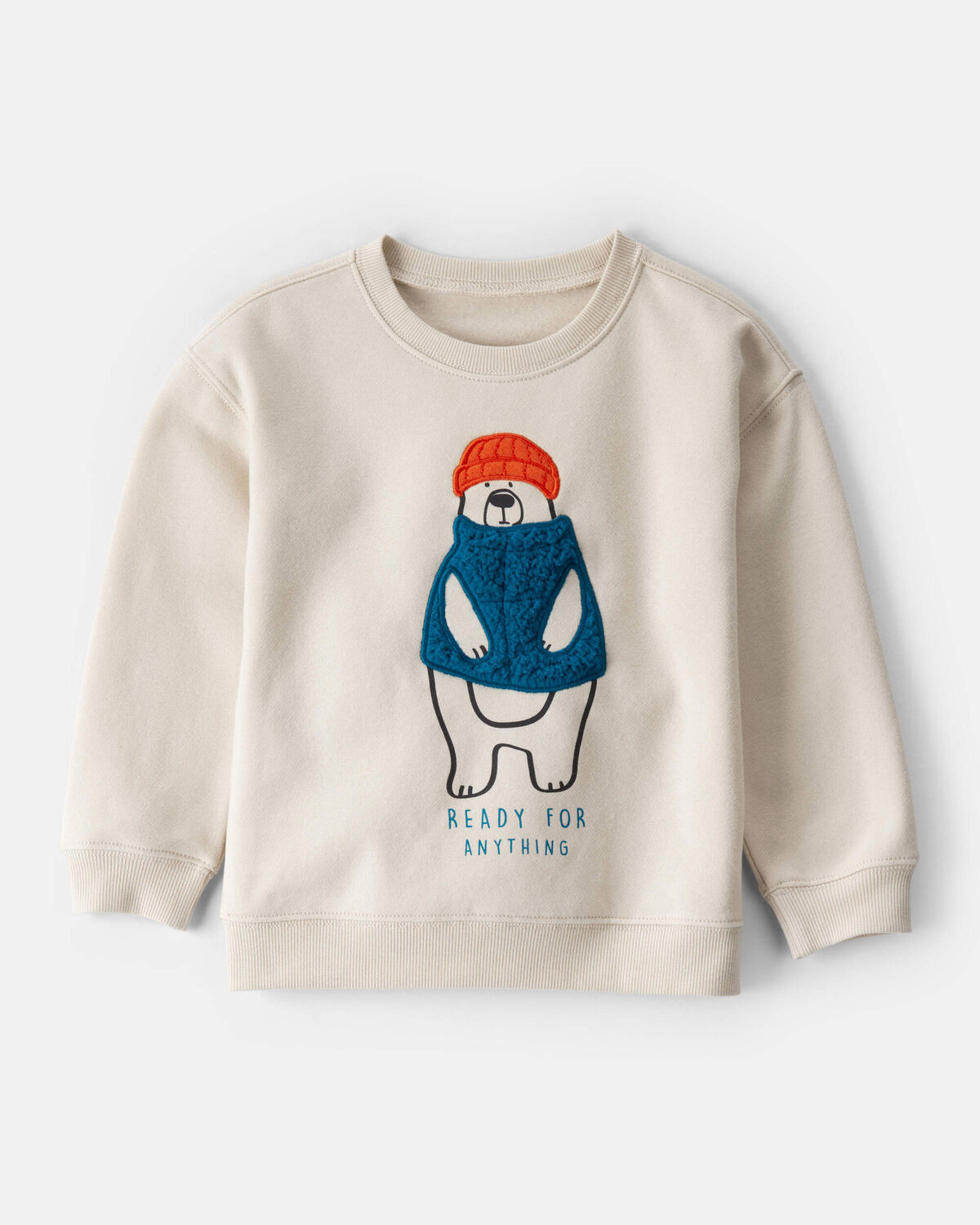 Toddler Boy DayDream Fleece Bear Pullover Sweatshirt - Cream | Carter's Inc