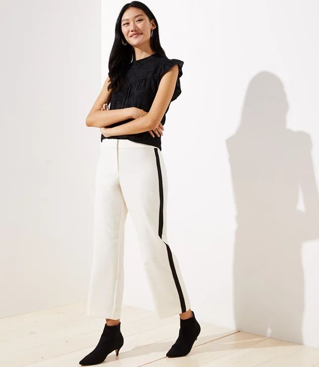 Straight Leg Pants in Side Stripe | LOFT | LOFT